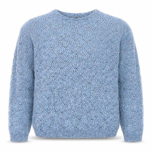 Fat Face Women Blue Chunky Knit Crew Neck Jumper Size 8