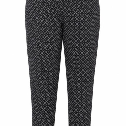 Max Women’s Black Geometric Stretch Skinny Trousers Size 12