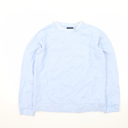 Crew Clothing Women’s Blue Cotton Long Sleeve Crew Neck Top Size 14