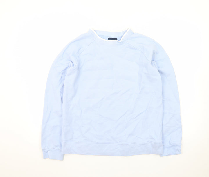Crew Clothing Women’s Blue Cotton Long Sleeve Crew Neck Top Size 14