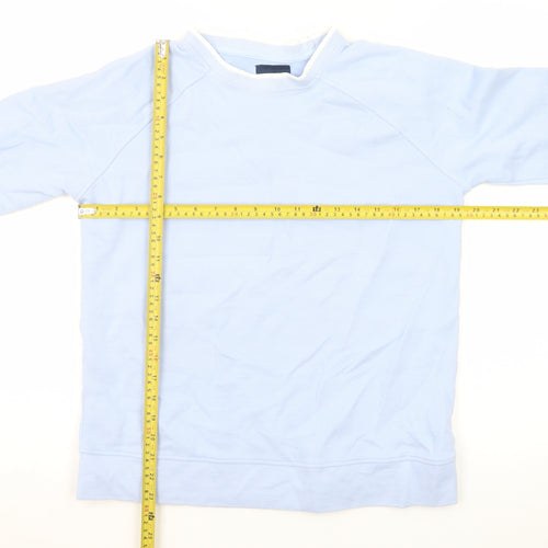Crew Clothing Women’s Blue Cotton Long Sleeve Crew Neck Top Size 14