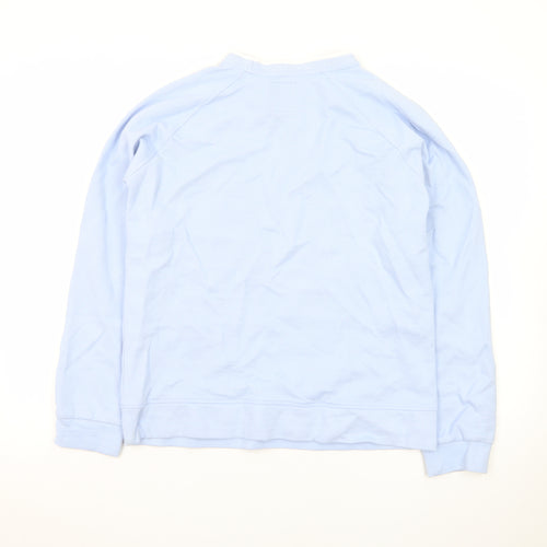 Crew Clothing Women’s Blue Cotton Long Sleeve Crew Neck Top Size 14