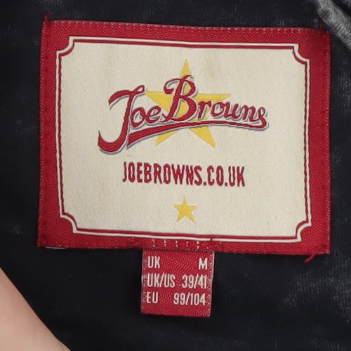 Joe Browns Men's Black Henley Long Sleeve Cotton T-Shirt M