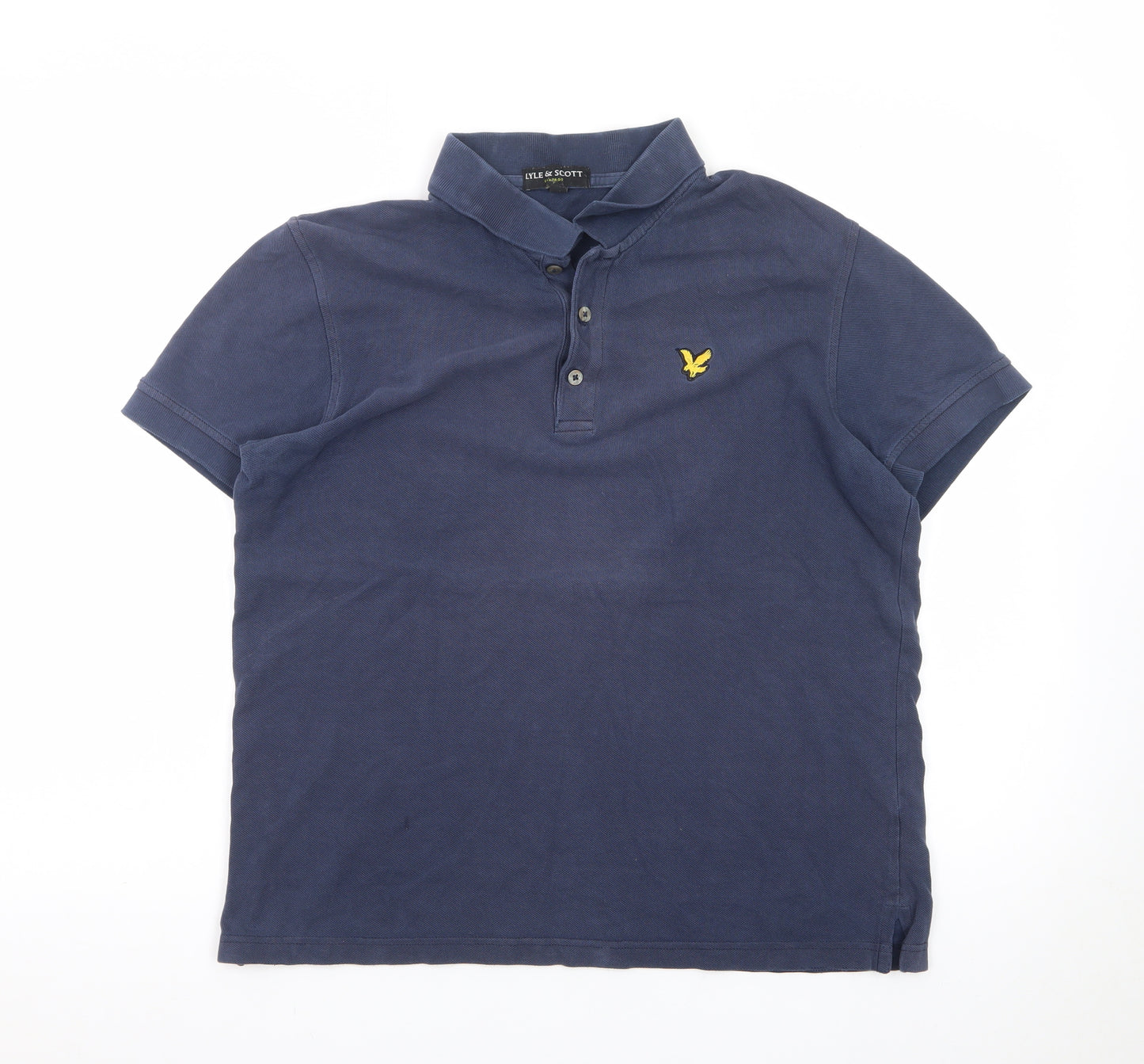 Lyle & Scott Men's Blue Cotton Polo Shirt Size L