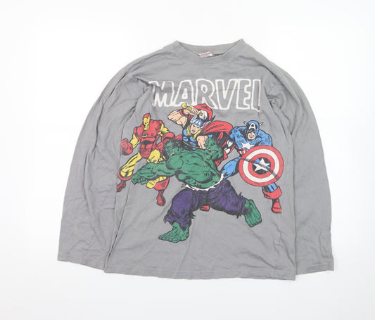 Marvel Boys Grey Long Sleeve Superhero T-Shirt 13-14 Years