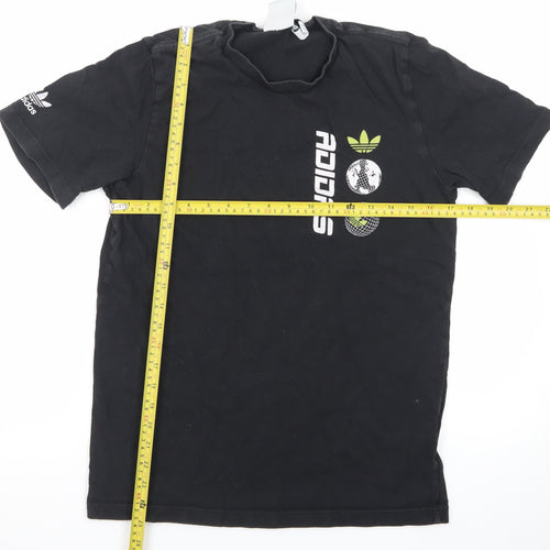 Adidas Men's Black Graphic Trefoil Logo T-Shirt Size S