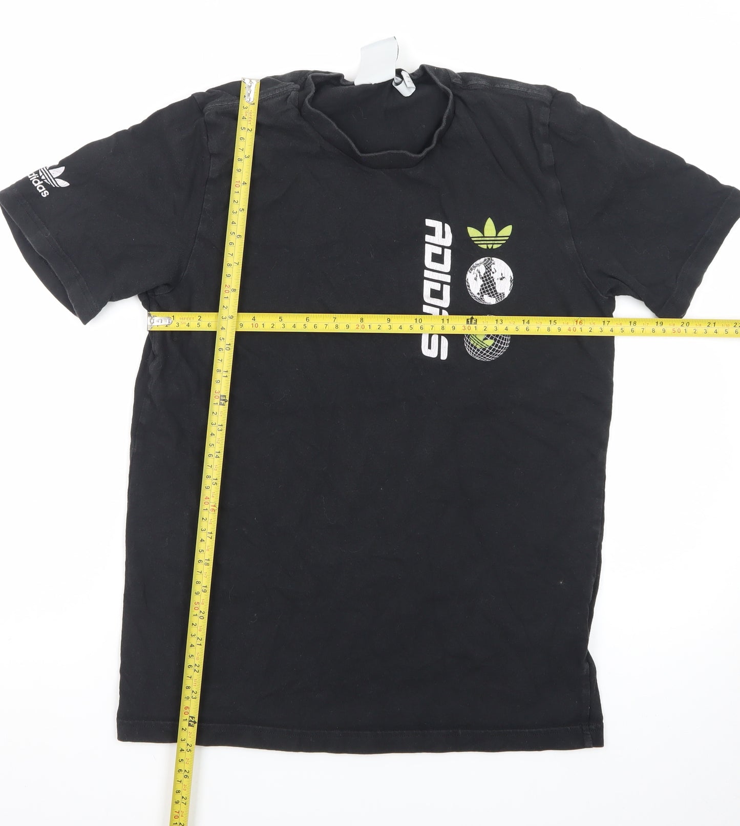 Adidas Men's Black Graphic Trefoil Logo T-Shirt Size S