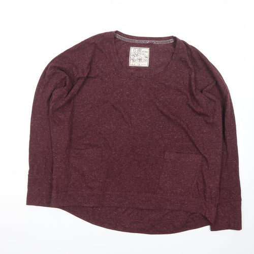 Fat Face Women's Red Long Sleeve Basic Jersey Top Size 10