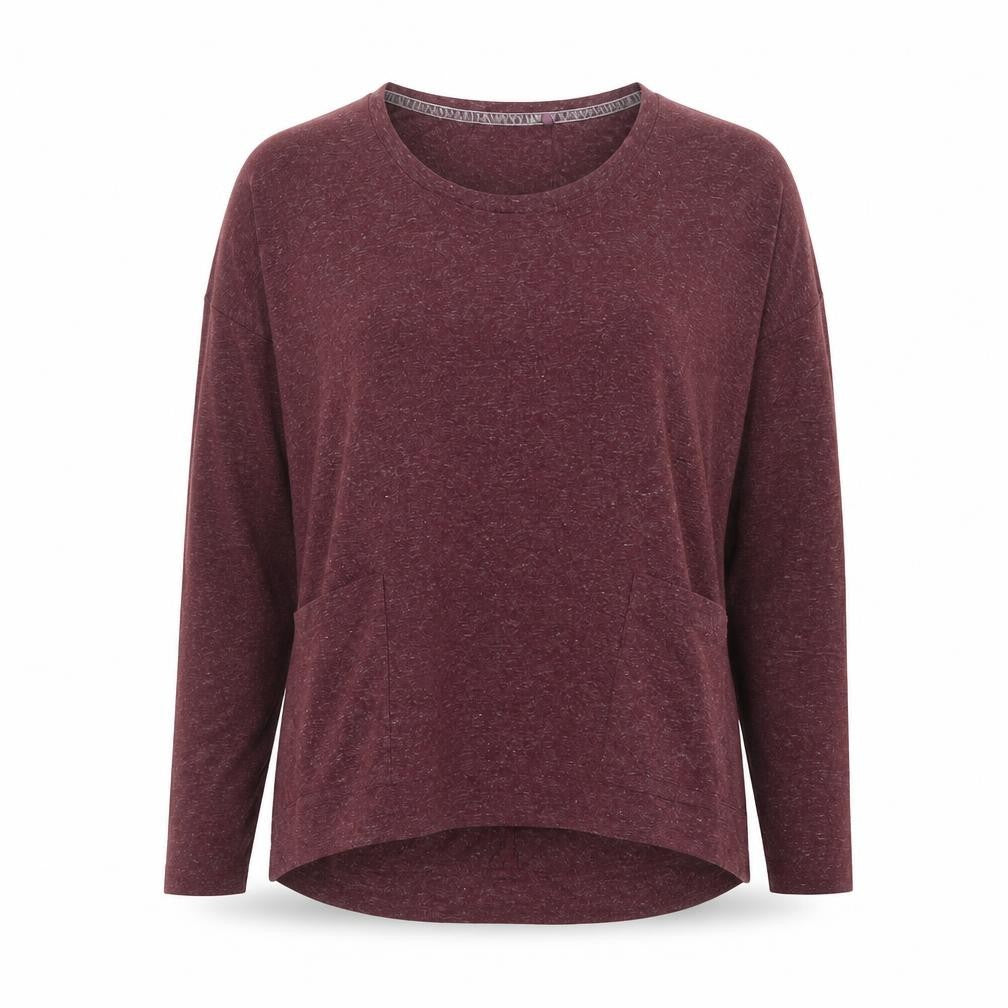 FatFace Women's Red Long Sleeve Basic Jersey Top Size 10