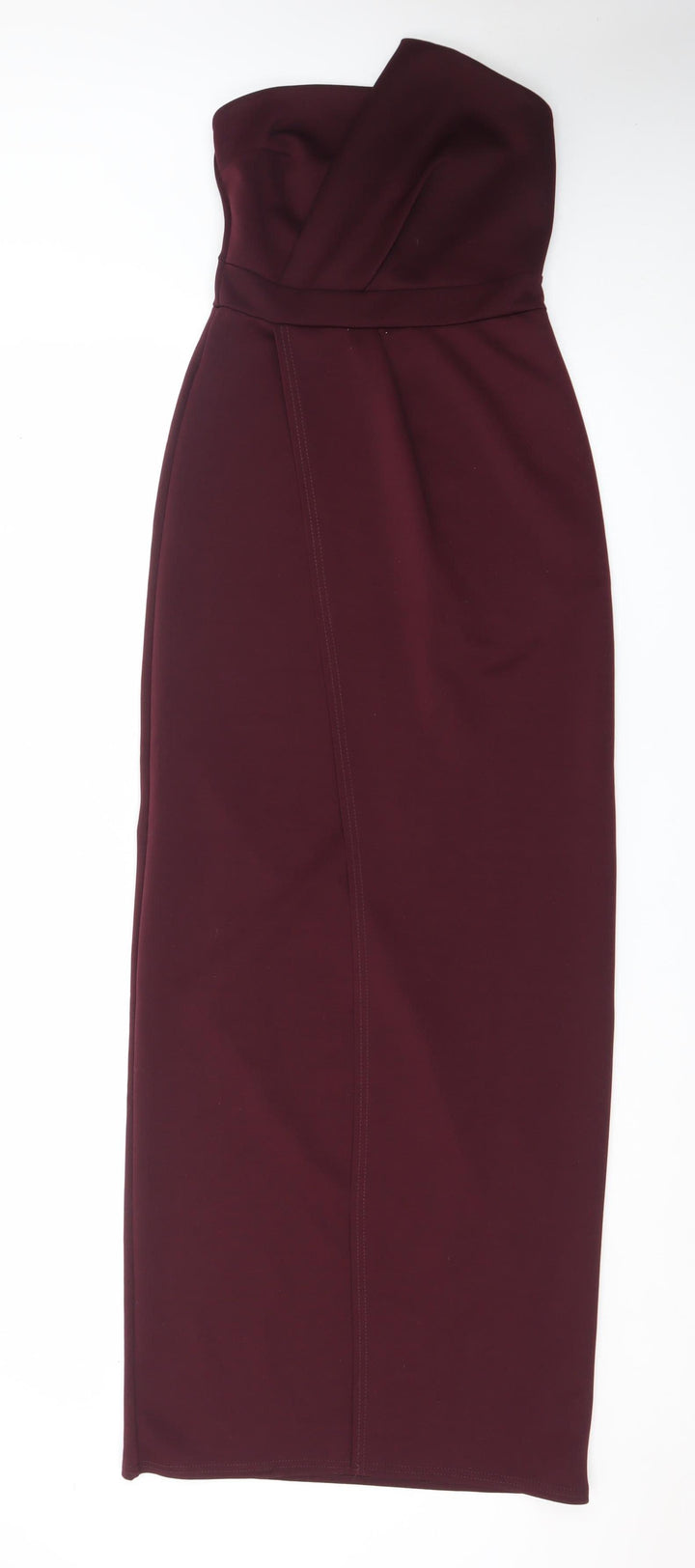 Boohoo Women's Red One Shoulder Bodycon Midi Dress Size 10