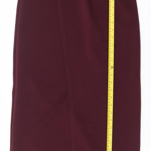 Boohoo Women's Red One Shoulder Bodycon Midi Dress Size 10