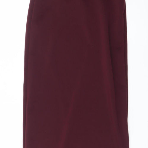 Boohoo Women's Red One Shoulder Bodycon Midi Dress Size 10