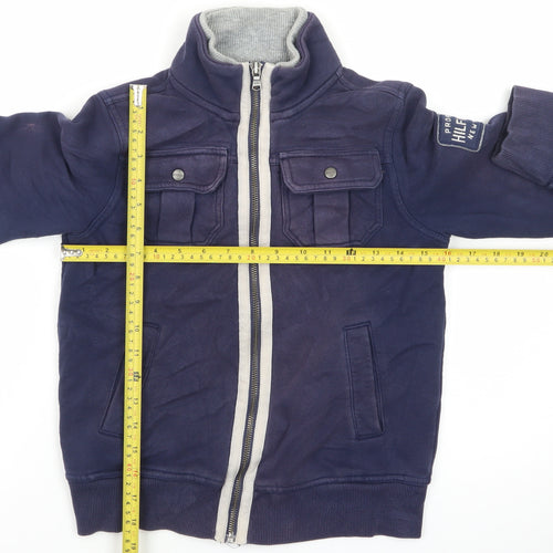 Tommy Hilfiger Boys Navy Blue Zip Up Hoodie Jacket Size 8-10 Years