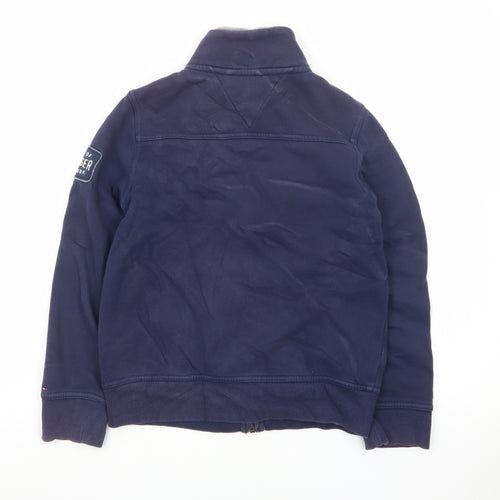 Tommy Hilfiger Boys Navy Blue Zip Up Hoodie Jacket Size 8-10 Years