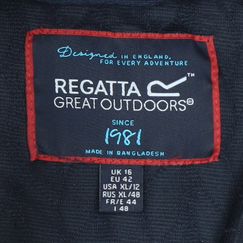 Regatta Great Outdoors Women's Navy Quilted Hoodie UK 16 Pullover