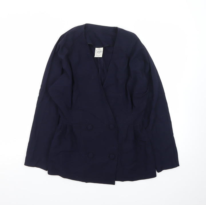VIP Clothing Women's Blue Size 10 V-Neck Double Breasted Cardigan