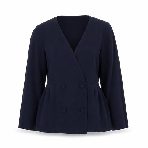 VIP Clothing Women's Blue Size 10 V-Neck Double Breasted Cardigan