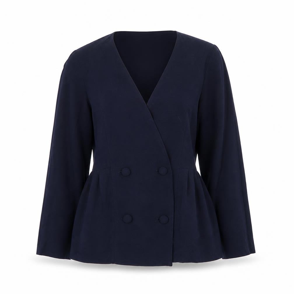VIP Clothing Women's Blue Size 10 V-Neck Double Breasted Cardigan