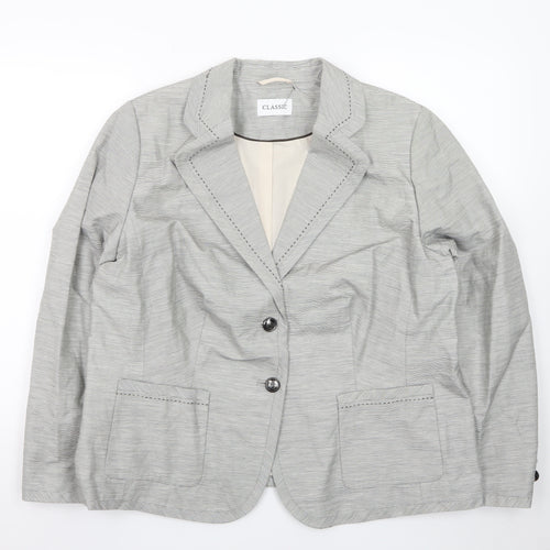 Marks and Spencer Women’s Grey Regular Fit Single Breasted Blazer UK 20