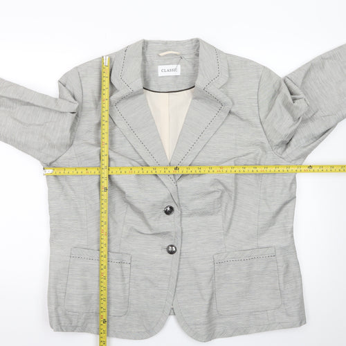 Marks and Spencer Women’s Grey Regular Fit Single Breasted Blazer UK 20