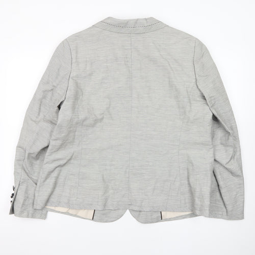 Marks and Spencer Women’s Grey Regular Fit Single Breasted Blazer UK 20