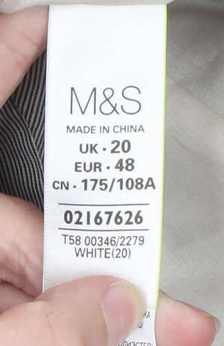 Marks and Spencer Women’s Grey Regular Fit Single Breasted Blazer UK 20