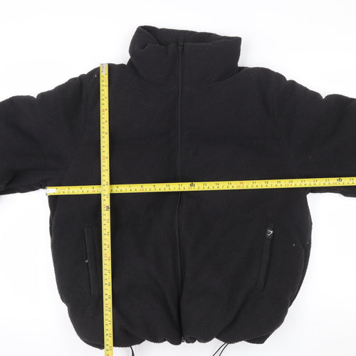 Gymshark Men Black Fleece Zip Jacket L Warm Winter Casual
