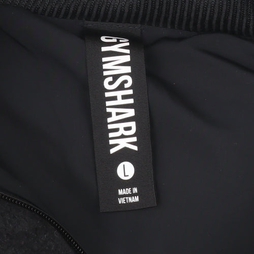 Gymshark Men Black Fleece Zip Jacket L Warm Winter Casual