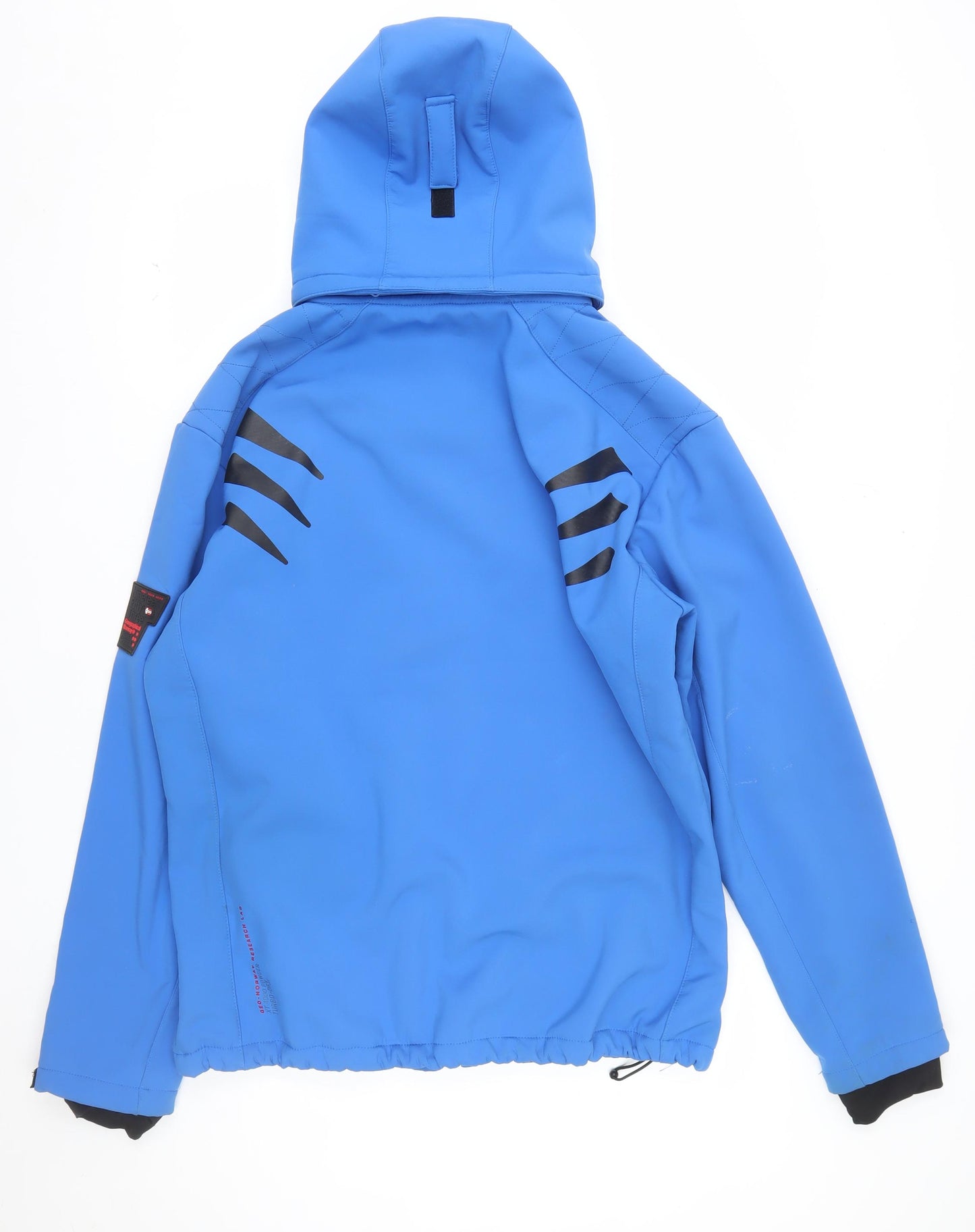 Geographical Norway Men Blue XL Softshell Hooded Jacket Windproof