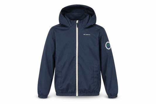 Quechua Boys Blue Hooded Windbreaker Jacket 14 Years Lightweight Outdoor