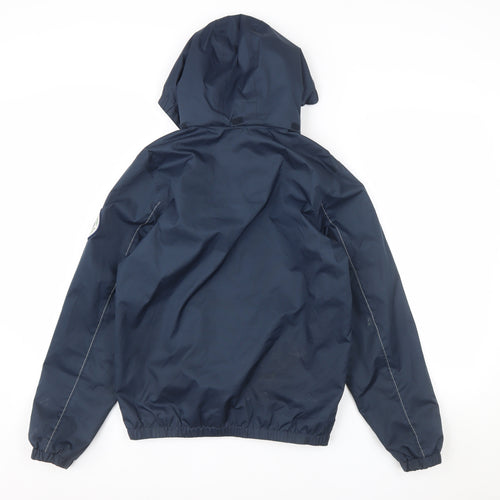 Quechua Boys Blue Hooded Windbreaker Jacket 14 Years Lightweight Outdoor
