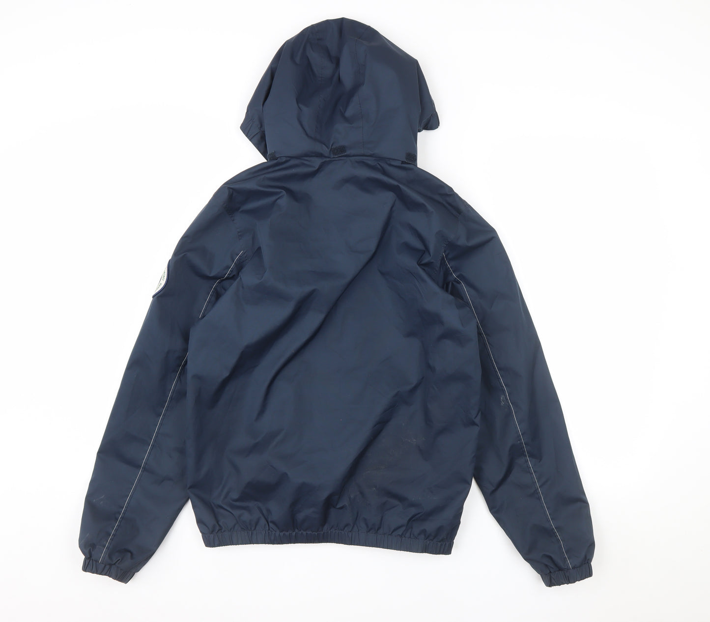 Quechua Boys Blue Hooded Windbreaker Jacket 14 Years Lightweight Outdoor