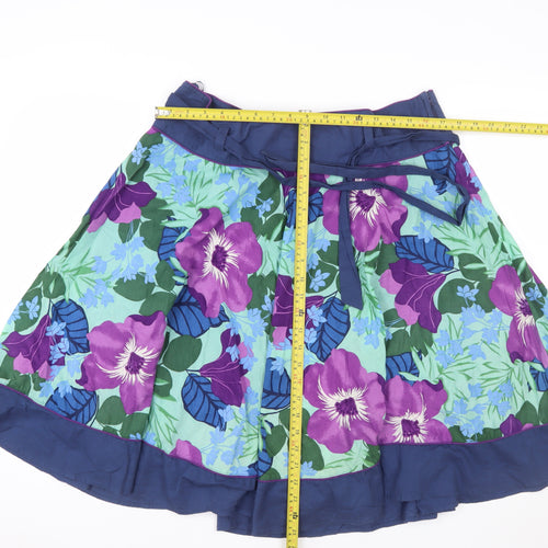 New Look Women’s Multicoloured Floral A-Line Knee Length Skirt Size 16