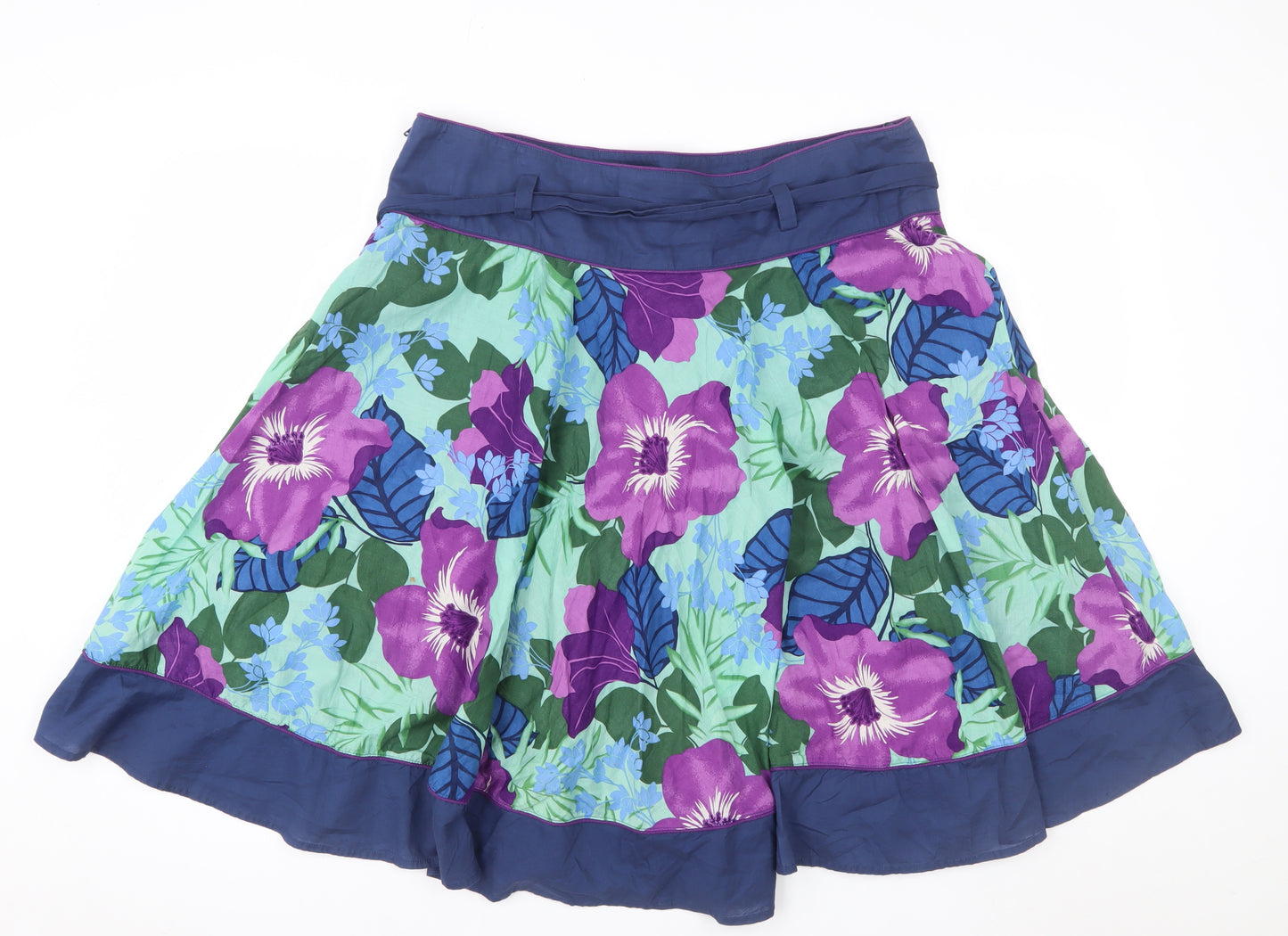 New Look Women’s Multicoloured Floral A-Line Knee Length Skirt Size 16