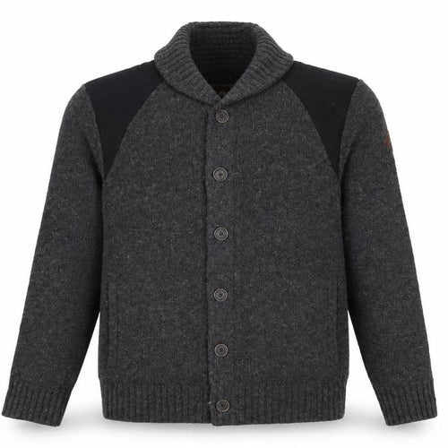 Timberland Men Grey Lambswool Knit Cardigan XL Slim Fit