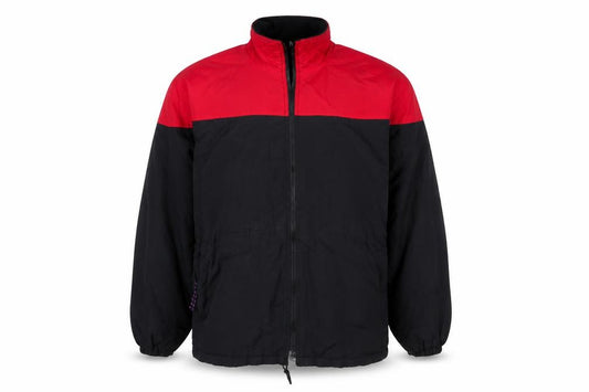 PSC Tech Wear Men's Black Red Windbreaker Jacket Medium Nylon