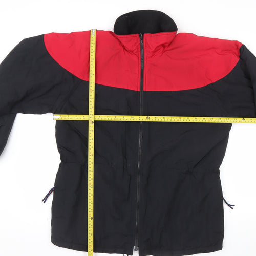 PSC Tech Wear Men's Black Red Windbreaker Jacket Medium Nylon