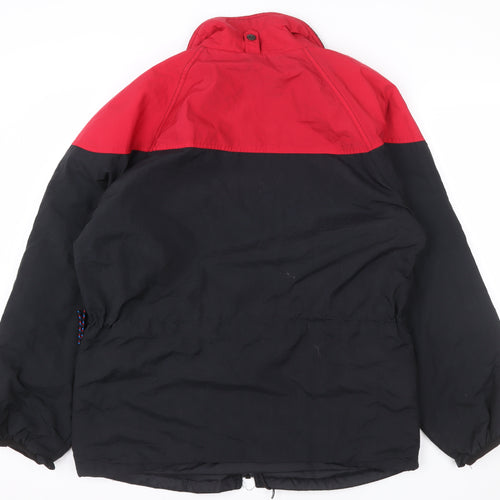 PSC Tech Wear Men's Black Red Windbreaker Jacket Medium Nylon
