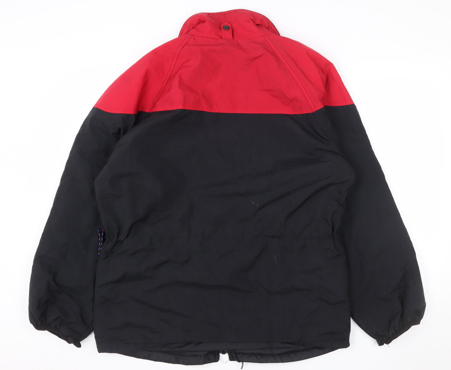 PSC Tech Wear Men's Black Red Windbreaker Jacket Medium Nylon