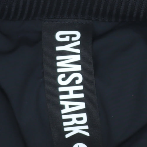 Gymshark Women's Black Fleece Waistcoat L Bodywarmer Zip Pockets Casual
