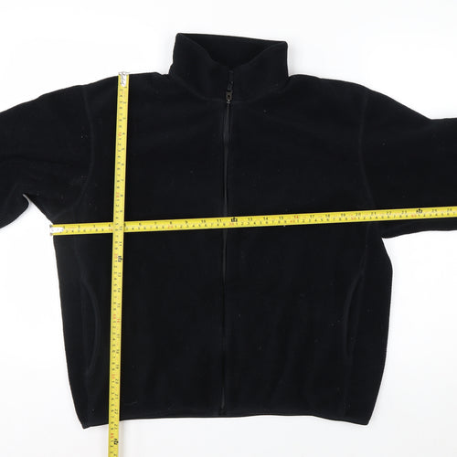 Uniqlo Men's Black Fleece Full Zip Jacket L Regular Fit