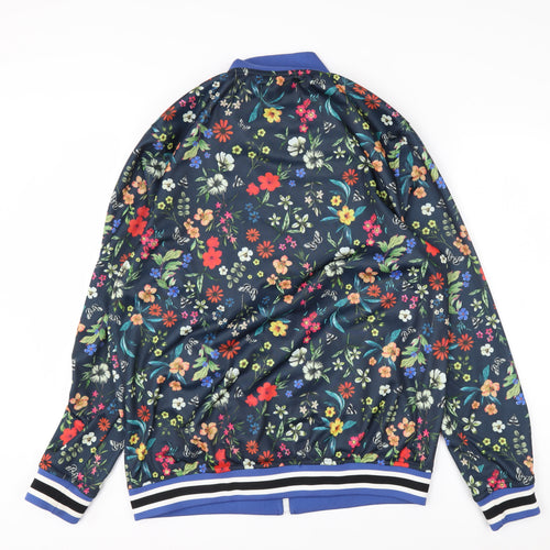 Zara Man Multicoloured Floral Bomber Jacket Men's L 42in Polyester