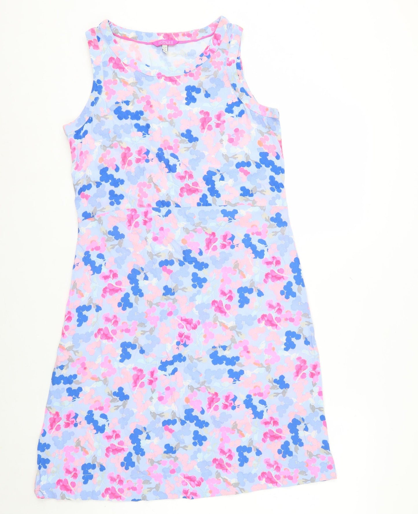 Joules Womens Multicoloured Floral Shift Dress Size 10 Sleeveless Summer