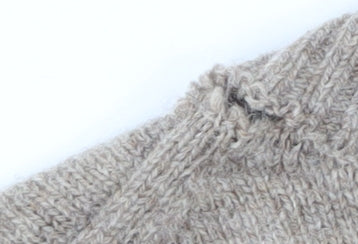Marks and Spencer Men's Beige Lambswool Crew Neck Jumper Size S