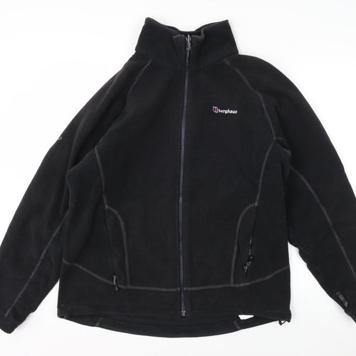Berghaus Men's Black Fleece Full Zip Jacket Size L Outdoor Hiking
