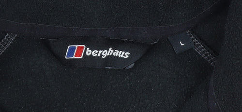 Berghaus Men's Black Fleece Full Zip Jacket Size L Outdoor Hiking