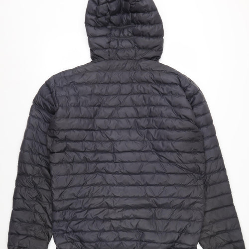 Rab Men's Black L Lightweight Down Puffer Jacket Hooded