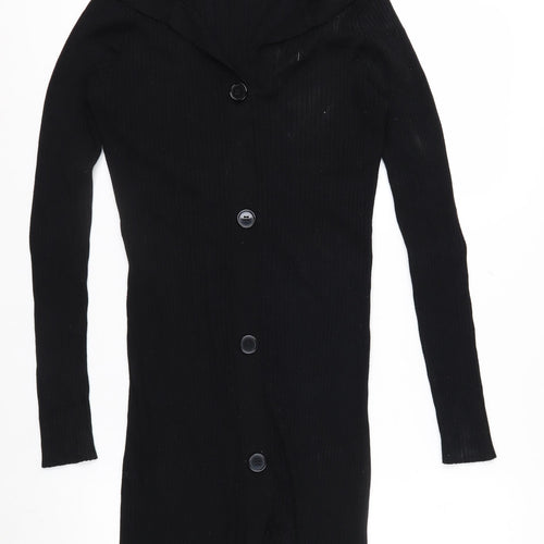 Threadbare Womens Black Long Sleeve Button Cardigan Size 8