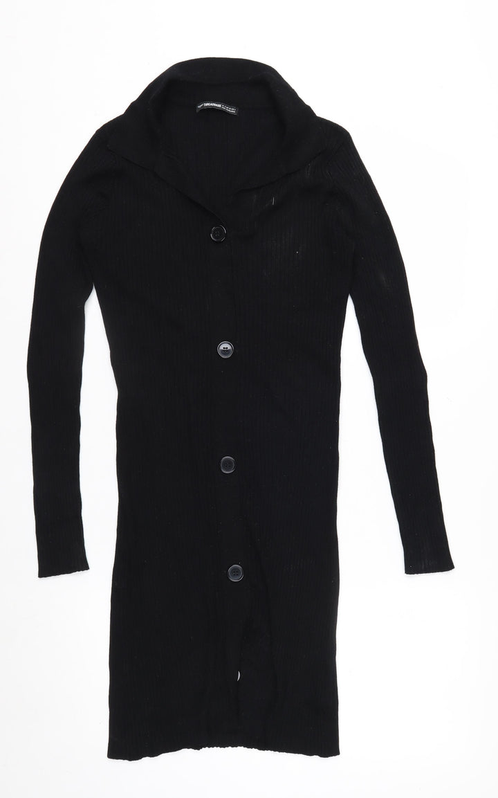 Threadbare Womens Black Long Sleeve Button Cardigan Size 8