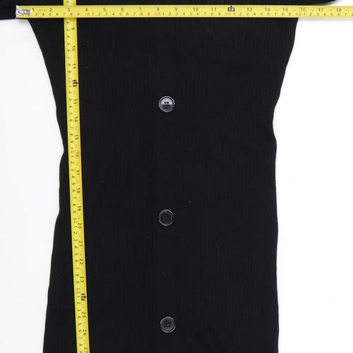 Threadbare Womens Black Long Sleeve Button Cardigan Size 8